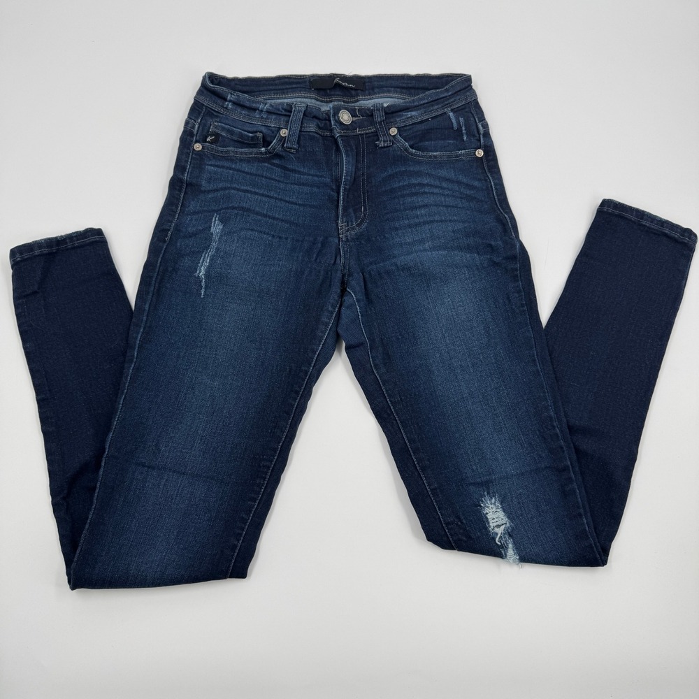 KanCan Skinny Jeans Womens 25/W3 Dark Wash Distressed KC6034D Denim
